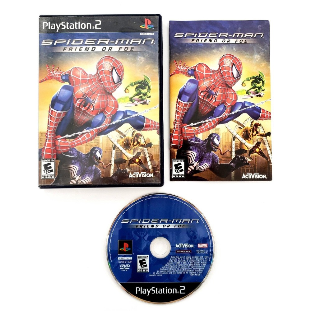 Spider-Man: Friend or Foe (Sony PlayStation 2, 2007) Complete Tested & Works